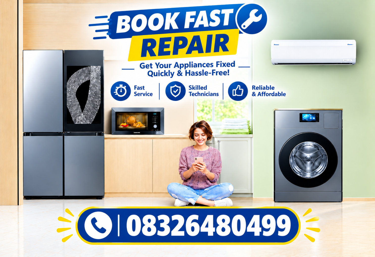 We Offer Reliable And Professional Samsung Home Appliance Repair Services Across Goa. Our Skilled And Experienced Technicians Are Trained To Inspect, Diagnose, Repair, And Maintain A Wide Range Of Samsung Home Appliances.